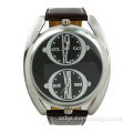 Black Rubber Band Multiple Timezone Modern Look Men Watches (DYA80017)